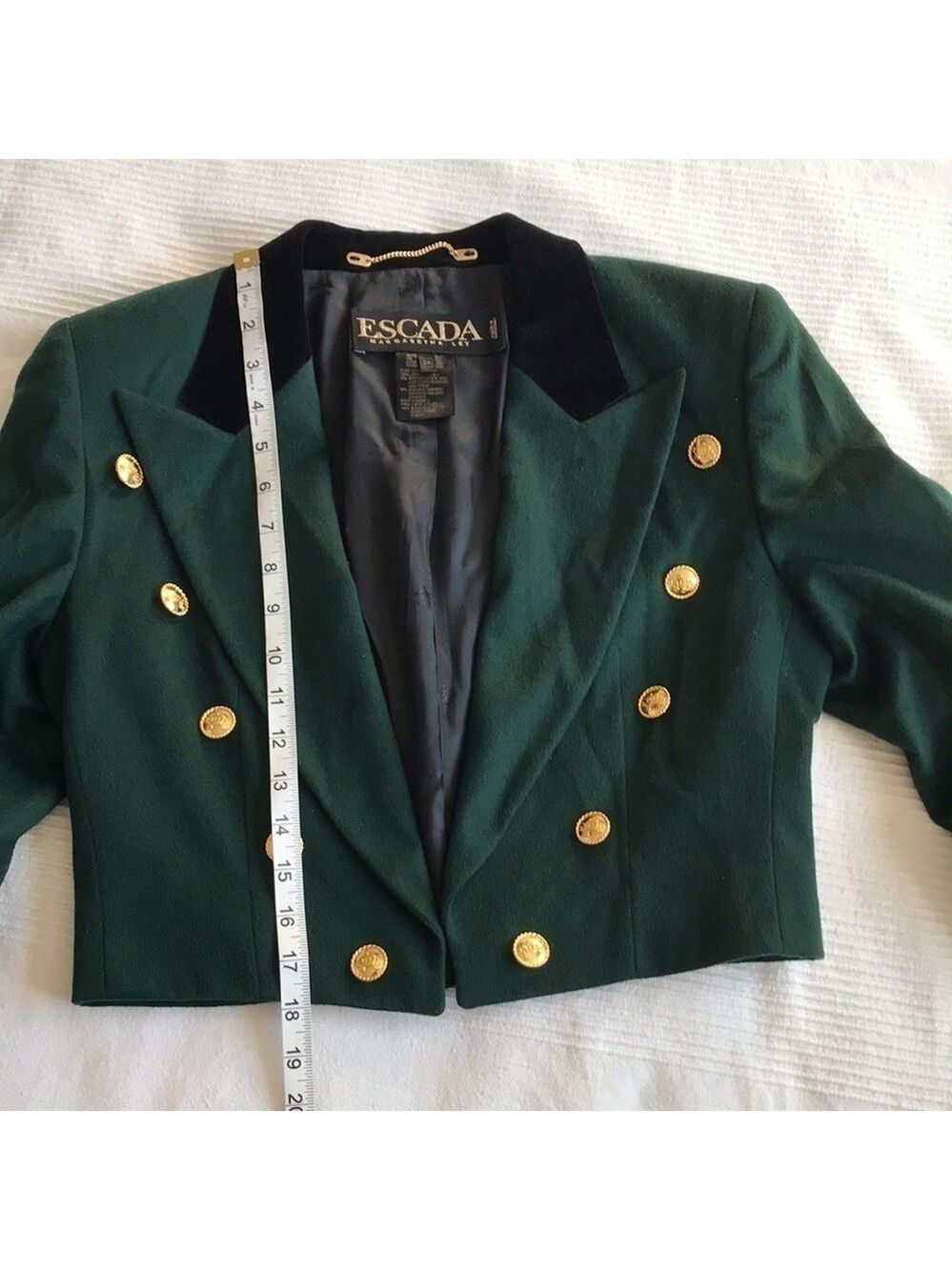 𝅺vintage Escada by Margaretha Ley Short Waist Jacket EU 34 - Picture 9 of 13
